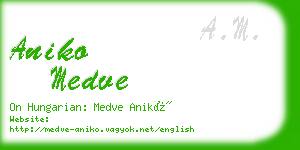 aniko medve business card
